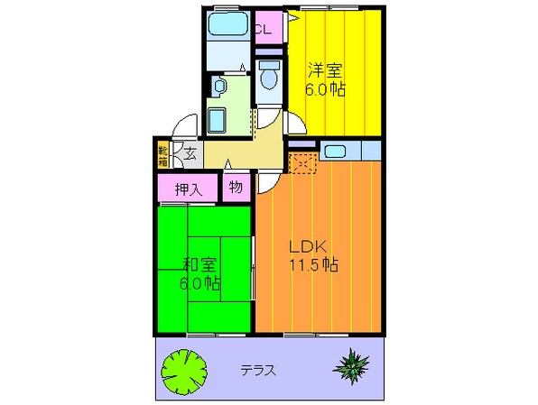 サンメゾン塚脇の物件間取画像